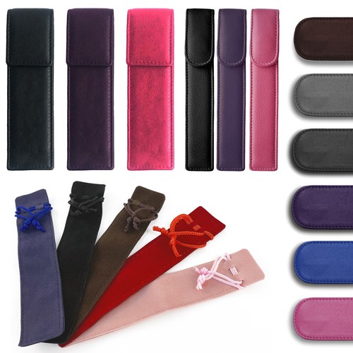 Magnetic leather pen case - pen, or