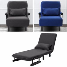 Folding 1/2 Seater Lounge Sofa Occasional Sleeper Bed Guest Sofabed Small Settee