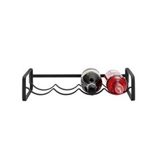 Wine rack black - metal, 4