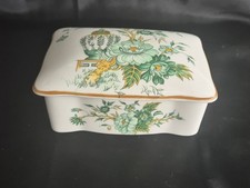 Vintage 1970s Crown Staffordshire "Kowloon" Pattern Trinket Box. Excellent Cond.