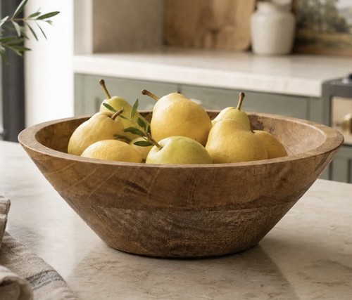 Rustic wooden display - rustic, bowl