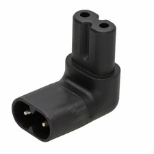 Figure 8 C7 Right Angle Adapters Vertical Plug to Socket 2.5 A Black