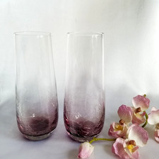 2 Pier 1 Crackle Glass