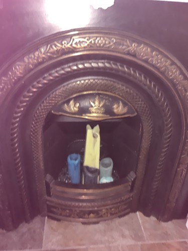 Cast iron fireplace - cast, &