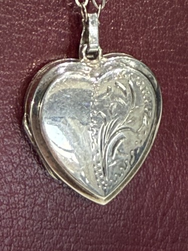 Vintage silver heart locket - vintage,