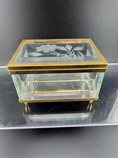 Vintage Glass Jewellery Box