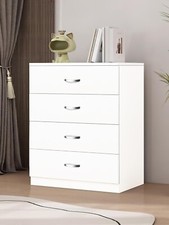 High Gloss White Chest of Drawers Modern Bedroom Furniture 4 Draw Dressing Table