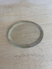 Flat Oval Bevelled Clock Replacement Glass 30x 37mm Diameter