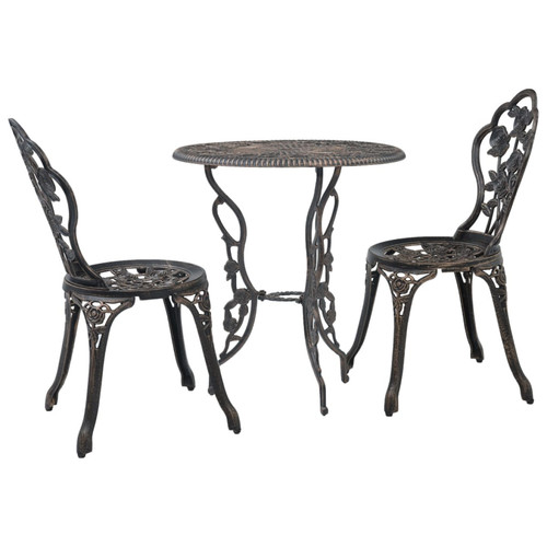 Bistro set bronze - bronze, cast