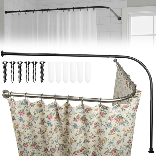 Shape shower curtain rods - shower,