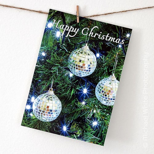 Christmas card disco - card,