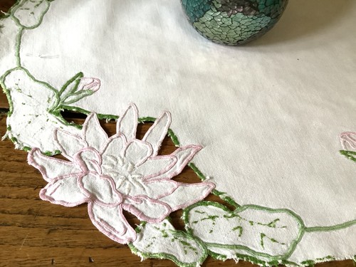 Vintage ivory white linen - vintage,
