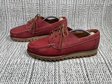 YUKETEN Ranger Boat Shoe, MEN'S Uk_10, US_11, Nubuck, Ribbed VIBRAM, Welted, Red