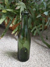 Antique Dark Green Hand Blown Bottle c1800’s Deep Punt 21cm 