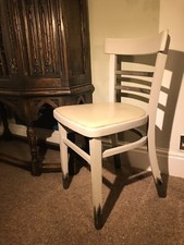 Unique,vintage,wooden Chair With Feather Details