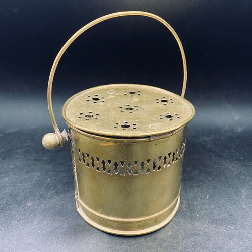 Brass tea pot warmer - tea,