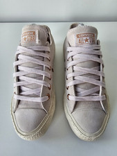 Converse Trainers Blush Pink Rose Gold Suede All Star Ox Low Top Shoes UK Size 5