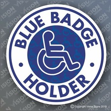 BLUE BADGE HOLDER DISABLED