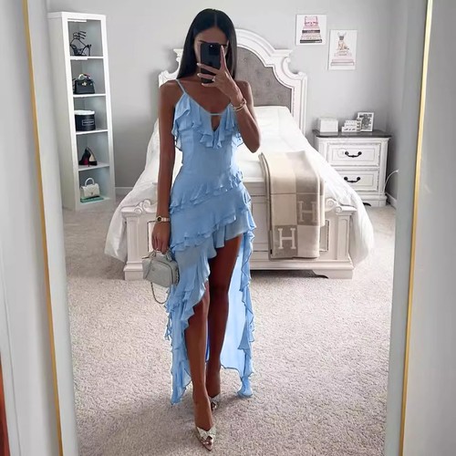 Womens summer ruffles split - womens,
