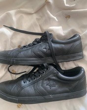 Vintage Black Leather Converse