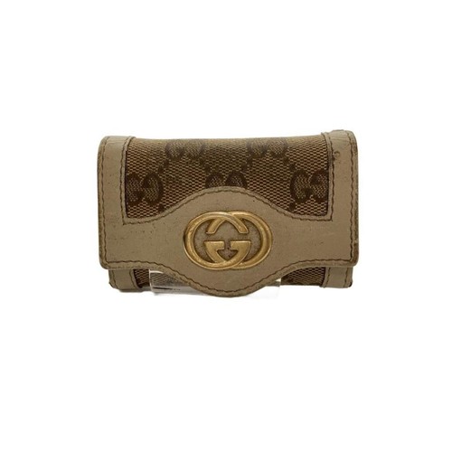 Gucci key case beige zipper - key,