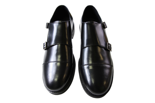 Moss oxford black - black, leather