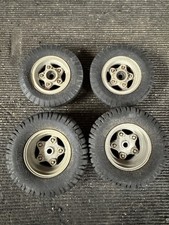 Tamiya Vintage Roughrider Mk1 Wheels Set Rc Car Spares Originals VGC