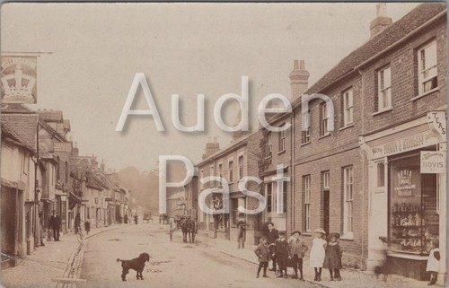 Vintage postcard street scene - vintage,