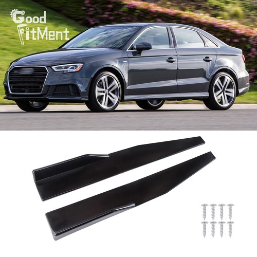 Glossy black side skirts - 29.3",