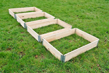 Raised Bed Planter Wooden Planter Vegetable Garden Bed Herbs Flower 120x80x20 cm