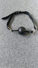 Black Faux Leather Ball Gag -