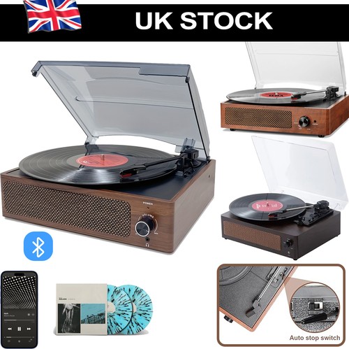 Vinyl record player with - record,