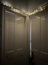 Marks and Spencer Home Light Up Silver Leaf Garland Christmas Decoration