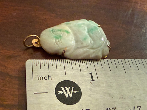 Jade buddha pendant - jade,