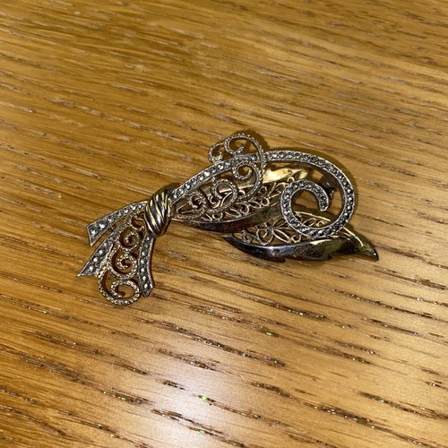 Marcasite brooch - marcasite,