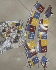 Thomas & Friends Happy birthday banner + Cake Topper, 20+ Cupcake Toppers! New