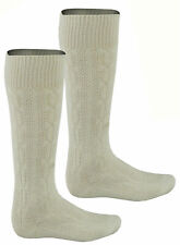 MENS WHITE BAVARIAN  OKTOBERFEST / CAUSAL LEDERHOSEN SOCKS PAIRS