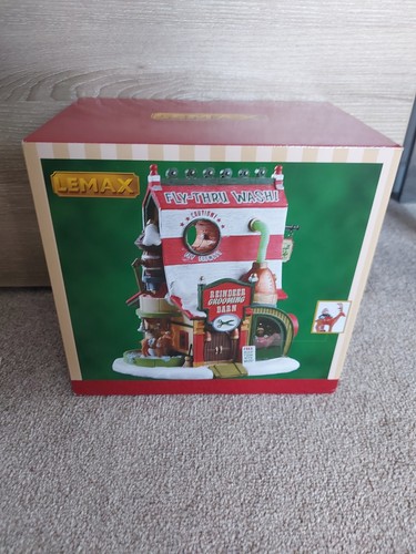 Lemax reindeer grooming barn - lemax,