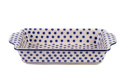 Polish pottery lasagne dish - polish,