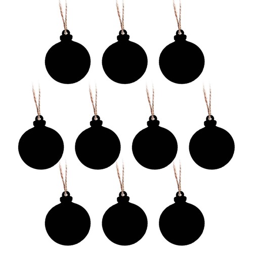 10pcs wooden ball slices black - 10pcs,