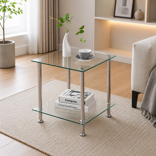 Square glass coffee - coffee, table