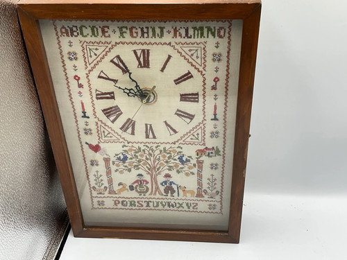 Vintage framed cross stitch - vintage,