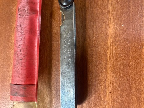 Vintage draper feeler gauge - draper,