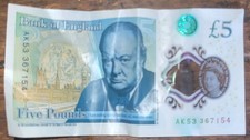 AK53 New £5 Five Pound Note Plastic Polymer Uncirculated Sought After
