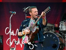 Chris Martin Signed Autograph 6X4 PHOTO Pre Print Music Coldplay