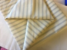 106 cm x 137 cm Ian Mankin Ticking 2 cotton stripe fabric Remnant light grey