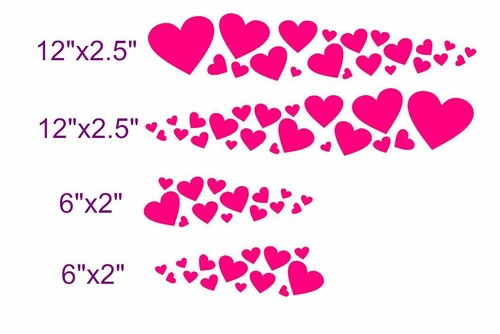 Custom hearts decal set mtb - decal,
