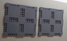 LEGO 69958 City Spare Road Plate 16X16X2/3 Extending Plate Dark Stone Grey x2