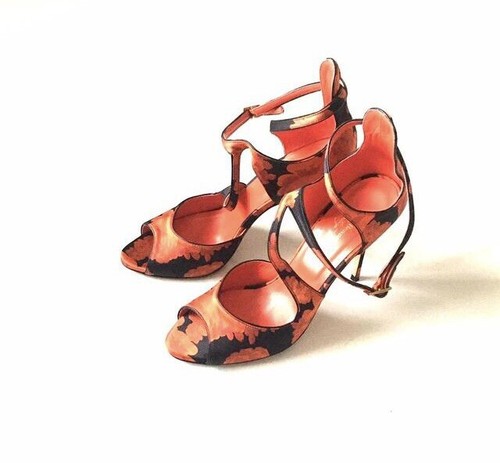 Women red black floral - red,