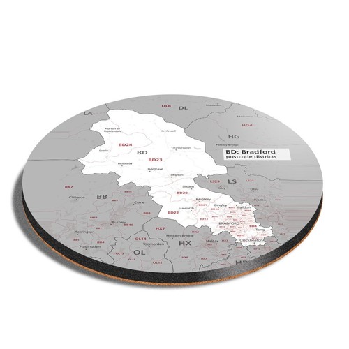 Round mdf coaster bradford - mdf,